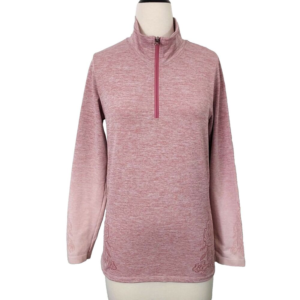 Calia by Carrie Underwood Activewear Jacket Womens Size XL 1/4 Zip Pink Floral